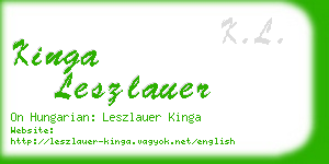 kinga leszlauer business card